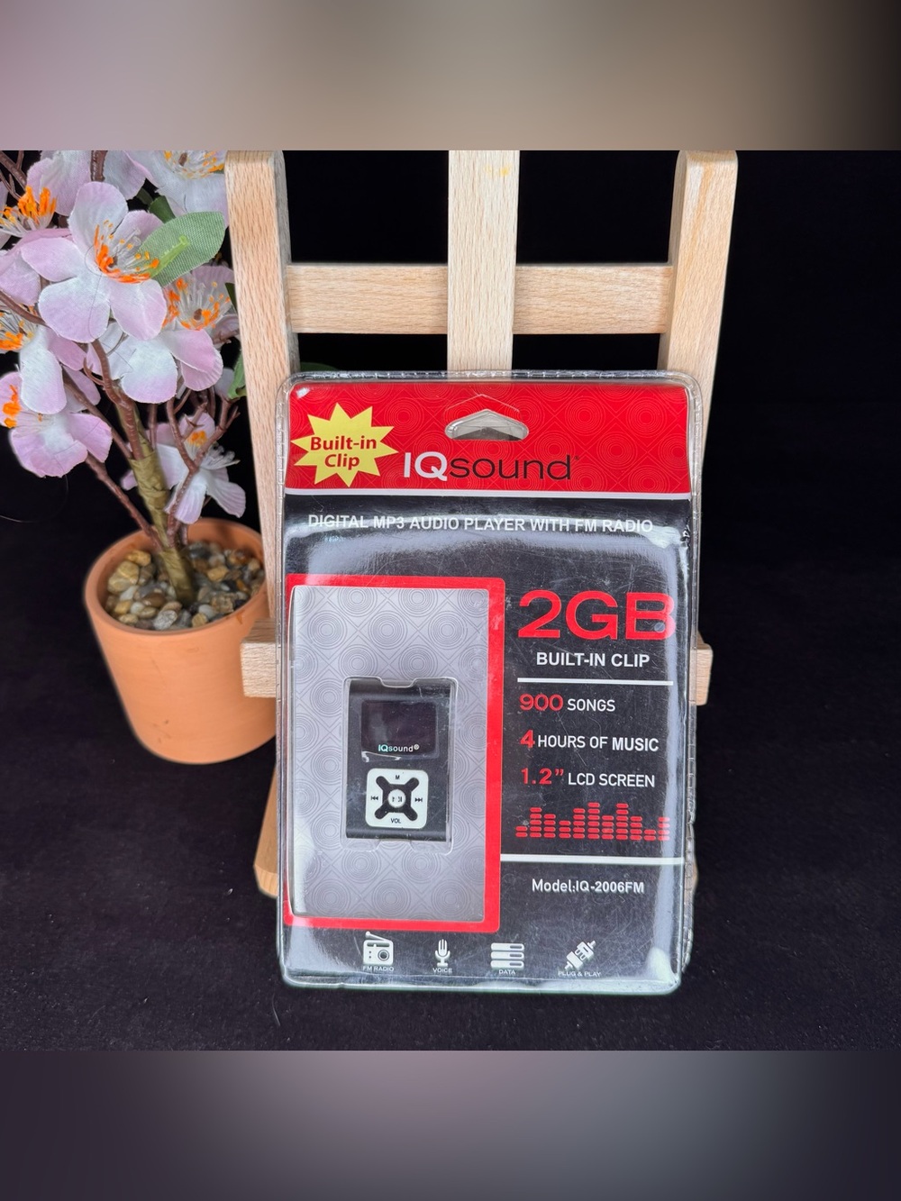 IQ Sound 2GB Digital MP3 Player FM Radio 1.2 LCD Voice Recorder Black IQ-2006FM